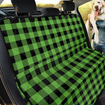 UFO Green And Black Buffalo Check Print Pet Car Back Seat Cover
