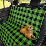 UFO Green And Black Buffalo Check Print Pet Car Back Seat Cover