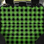 UFO Green And Black Buffalo Check Print Pet Car Back Seat Cover