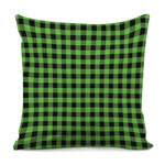 UFO Green And Black Buffalo Check Print Pillow Cover
