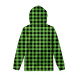 UFO Green And Black Buffalo Check Print Pullover Hoodie