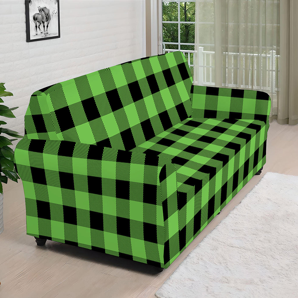 UFO Green And Black Buffalo Check Print Sofa Cover