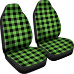 UFO Green And Black Buffalo Check Print Universal Fit Car Seat Covers