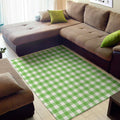 UFO Green And White Buffalo Check Print Floor Mat