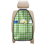 UFO Green And White Buffalo Check Print Car Seat Organizers