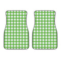 UFO Green And White Buffalo Check Print Front Car Floor Mats