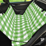 UFO Green And White Buffalo Check Print Pet Car Back Seat Cover