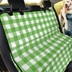 UFO Green And White Buffalo Check Print Pet Car Back Seat Cover
