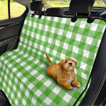 UFO Green And White Buffalo Check Print Pet Car Back Seat Cover
