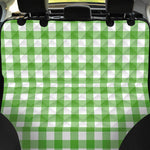 UFO Green And White Buffalo Check Print Pet Car Back Seat Cover