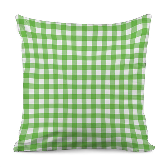 UFO Green And White Buffalo Check Print Pillow Cover
