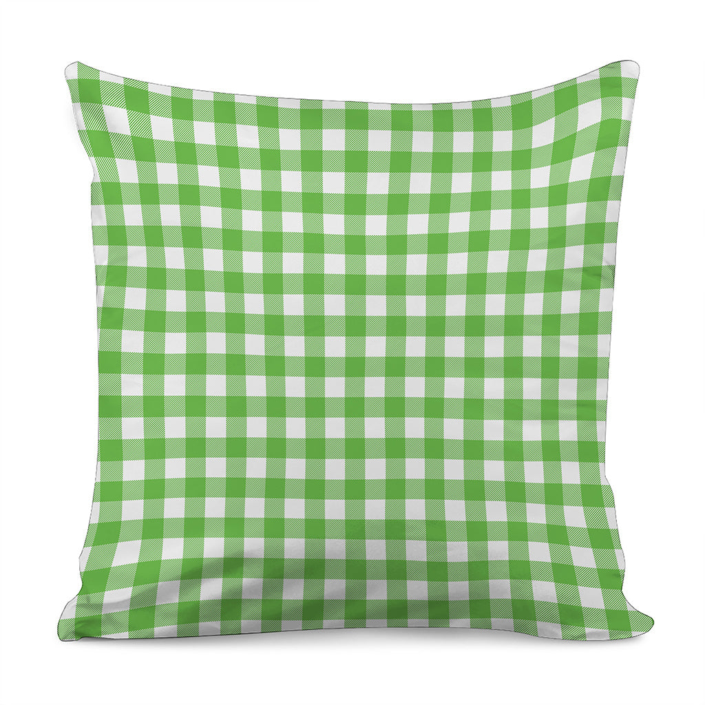 UFO Green And White Buffalo Check Print Pillow Cover