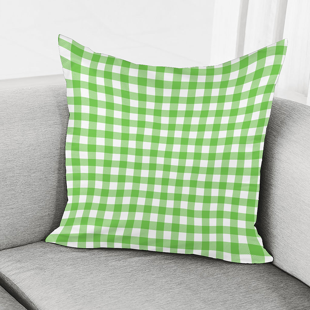 UFO Green And White Buffalo Check Print Pillow Cover