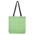 UFO Green And White Buffalo Check Print Tote Bag