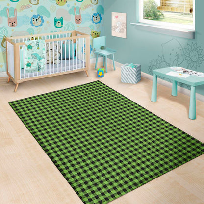 UFO Green Buffalo Plaid Print Area Rug
