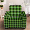 UFO Green Buffalo Plaid Print Armchair Slipcover