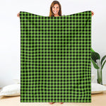 UFO Green Buffalo Plaid Print Blanket