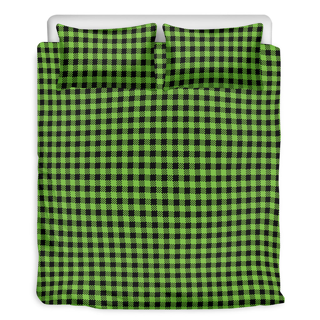 UFO Green Buffalo Plaid Print Duvet Cover Bedding Set