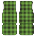UFO Green Buffalo Plaid Print Front and Back Car Floor Mats