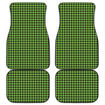 UFO Green Buffalo Plaid Print Front and Back Car Floor Mats