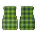 UFO Green Buffalo Plaid Print Front Car Floor Mats