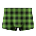 UFO Green Buffalo Plaid Print Men's Boxer Briefs