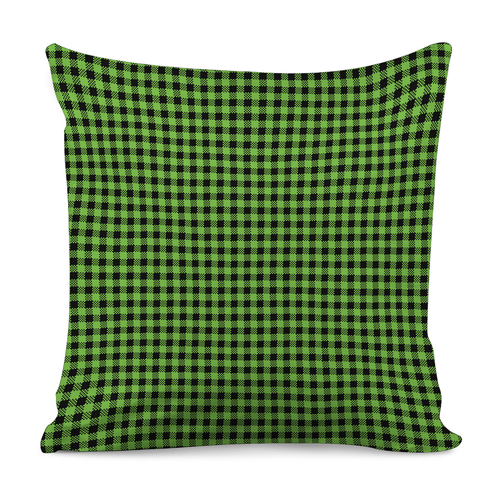 UFO Green Buffalo Plaid Print Pillow Cover