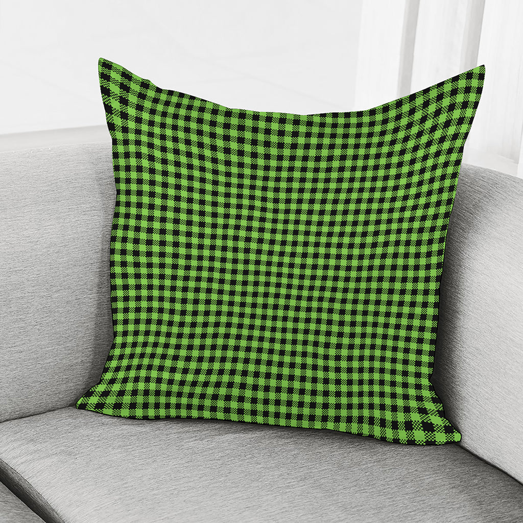 UFO Green Buffalo Plaid Print Pillow Cover