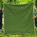 UFO Green Buffalo Plaid Print Quilt