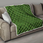 UFO Green Buffalo Plaid Print Quilt