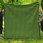 UFO Green Buffalo Plaid Print Quilt