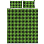 UFO Green Buffalo Plaid Print Quilt Bed Set