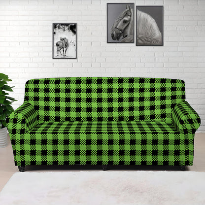 UFO Green Buffalo Plaid Print Sofa Cover