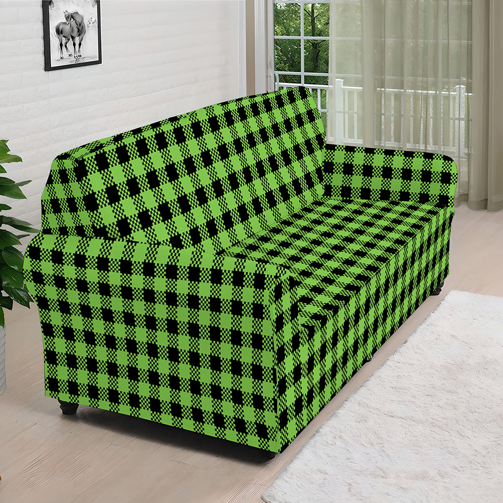 UFO Green Buffalo Plaid Print Sofa Cover