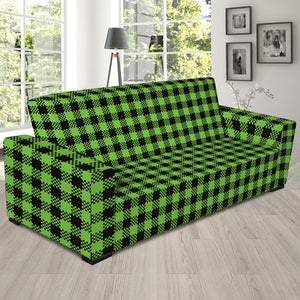 UFO Green Buffalo Plaid Print Sofa Slipcover