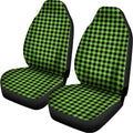UFO Green Buffalo Plaid Print Universal Fit Car Seat Covers