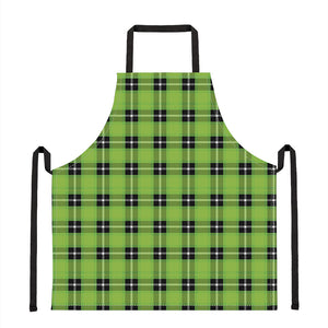 UFO Green Tartan Pattern Print Apron