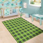 UFO Green Tartan Pattern Print Area Rug