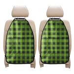 UFO Green Tartan Pattern Print Car Seat Organizers