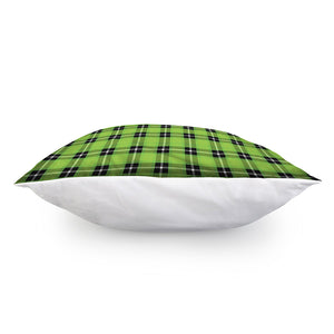 UFO Green Tartan Pattern Print Pillow Cover