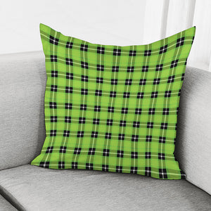 UFO Green Tartan Pattern Print Pillow Cover