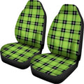 UFO Green Tartan Pattern Print Universal Fit Car Seat Covers