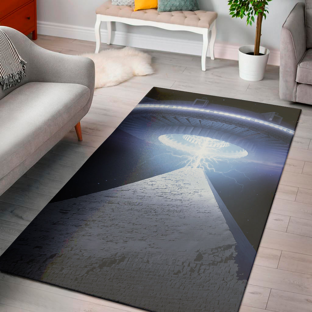 UFO Pyramid Print Area Rug