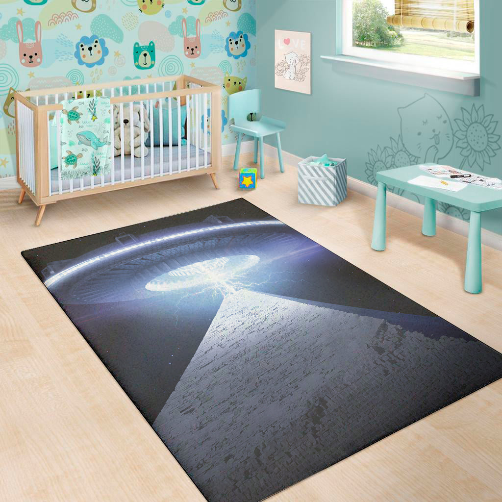 UFO Pyramid Print Area Rug