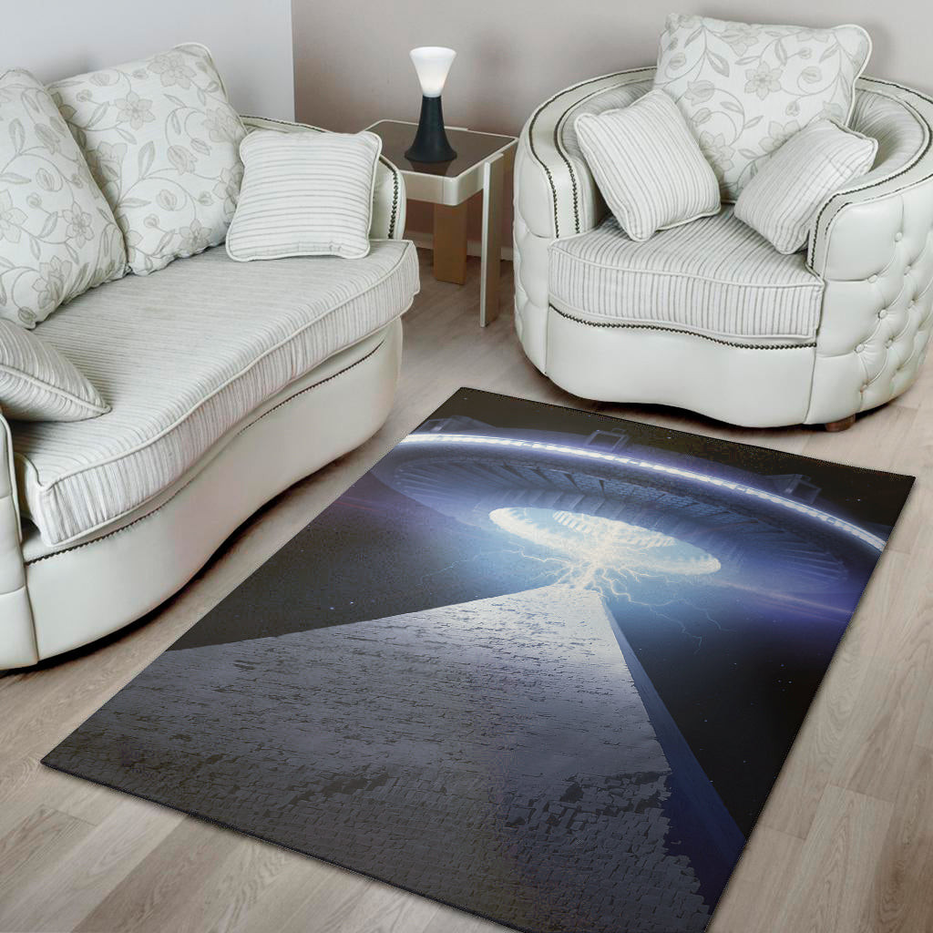 UFO Pyramid Print Area Rug