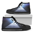 UFO Pyramid Print Black High Top Sneakers