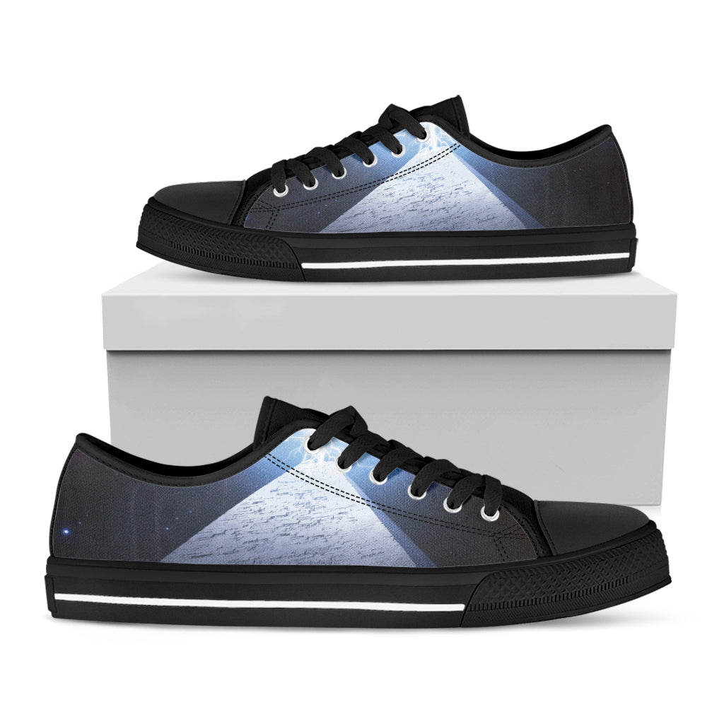 UFO Pyramid Print Black Low Top Shoes