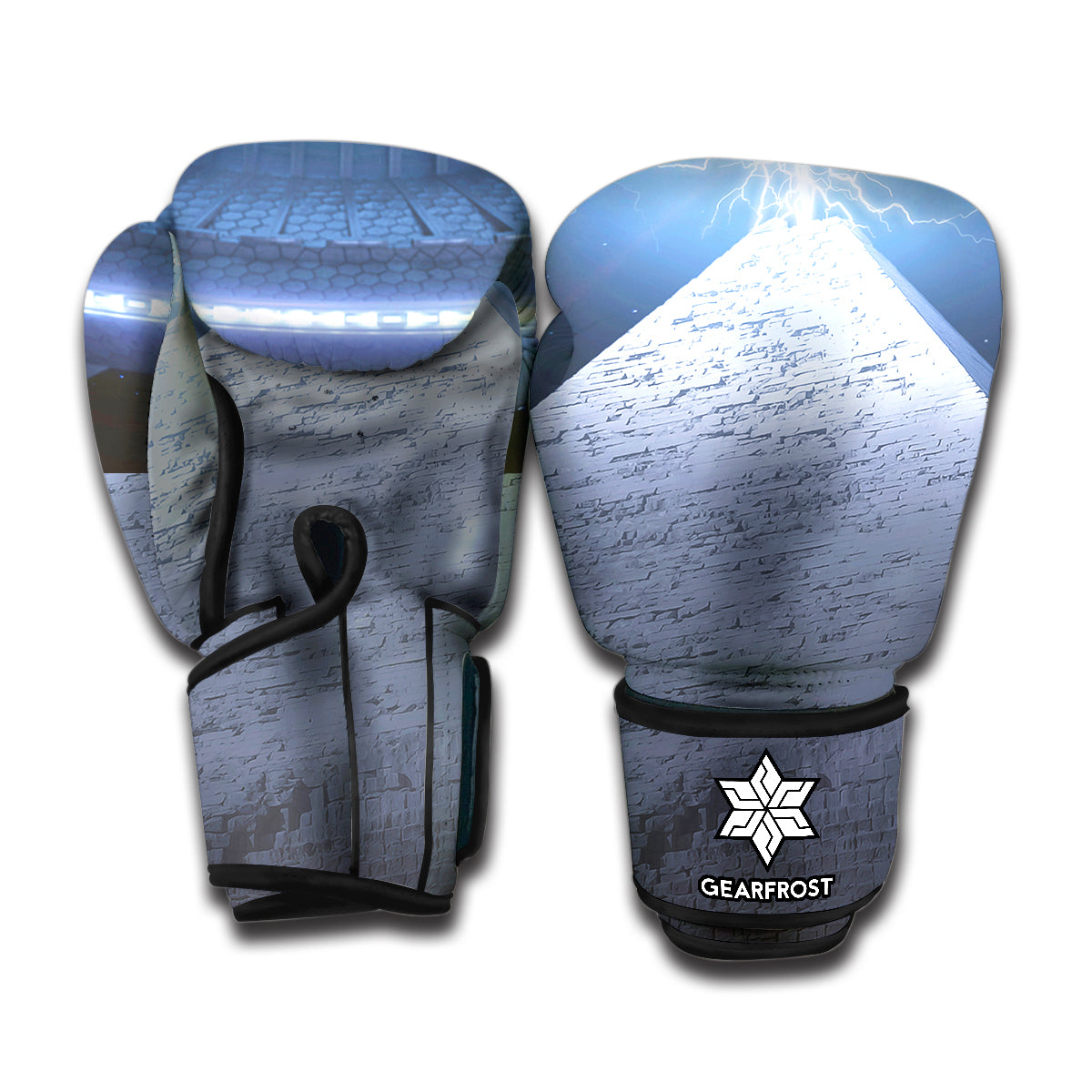 UFO Pyramid Print Boxing Gloves