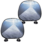 UFO Pyramid Print Car Headrest Covers