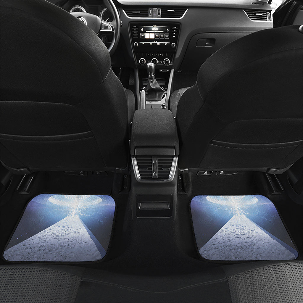 UFO Pyramid Print Front and Back Car Floor Mats